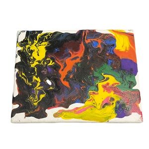 original hand painted drip canvas painting